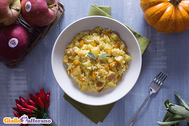 Risotto alla mela zucca piccante e salvia FUJI