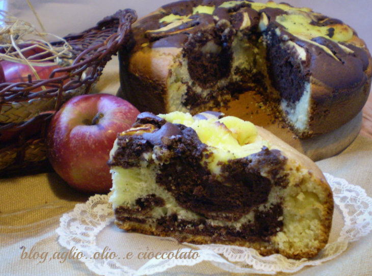 torta mele panna e cioccolato